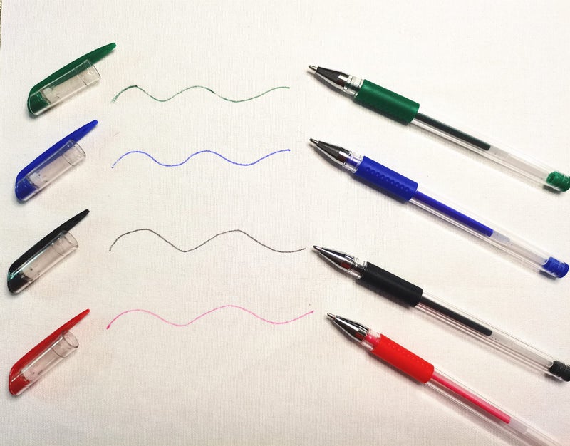 ibotti 5 Colors Stick Heat Erasable Fabric Marking Pens with 10 Free Refills, 5-Pack of Assorted Colors, (White,Red,Blue,Black,Green) - Image 3